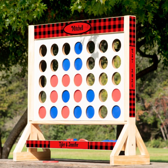 Buffalo Check Red Monogram Fast Four Game (Lawn)