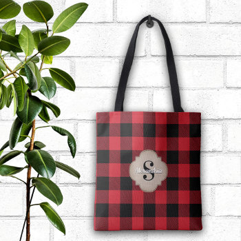 Buffalo Check Rustic Country Chic Tote Bag by reflections06 at Zazzle