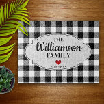 Buffalo Check Rustic Country Farmhouse Jigsaw Puzzle<br><div class="desc">Fun trendy and yet classic buffalo plaid design with a retro style "label" and family name.</div>