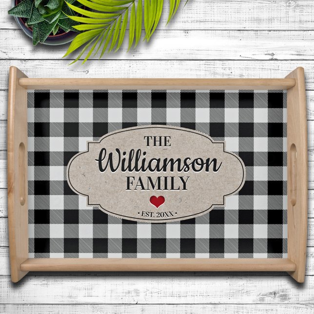 Buffalo Check Rustic Country Farmhouse Serving Tray (Creator Uploaded)