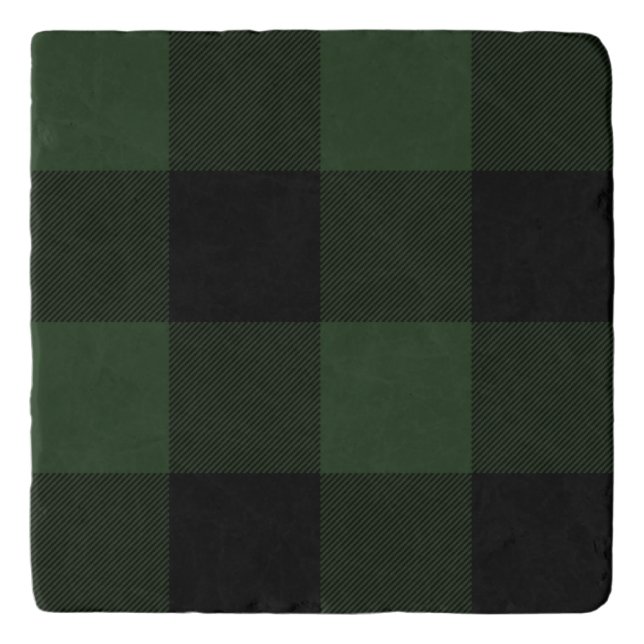 Buffalo Check Rustic Square Pattern Trivet (Front)