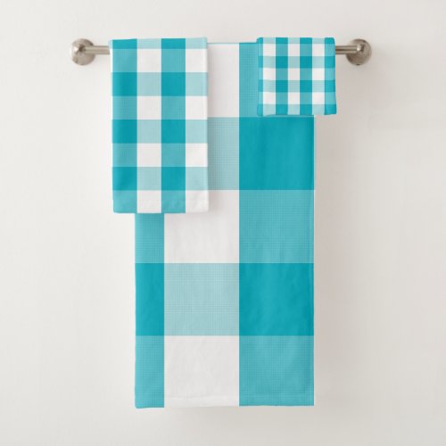 Buffalo Check _ Scuba Blue Bath Towel Set