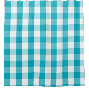 Buffalo Check Scuba Blue Shower Curtain