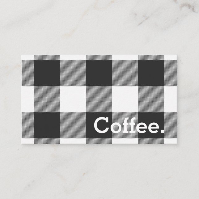 Buffalo Check Simple Coffee Punchcard Loyalty Card (Front)