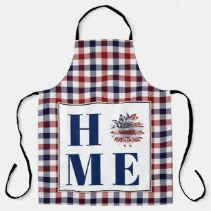 Buffalo check sunflower "Home"  Apron