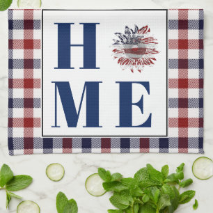 Buffalo check sunflower "Home"  Kitchen Towel