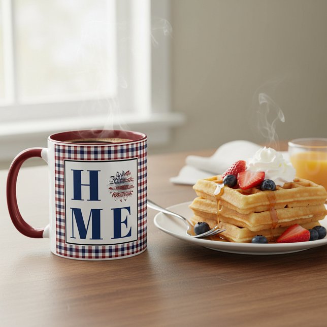 Buffalo check sunflower "Home"  Mug (Creator Uploaded)