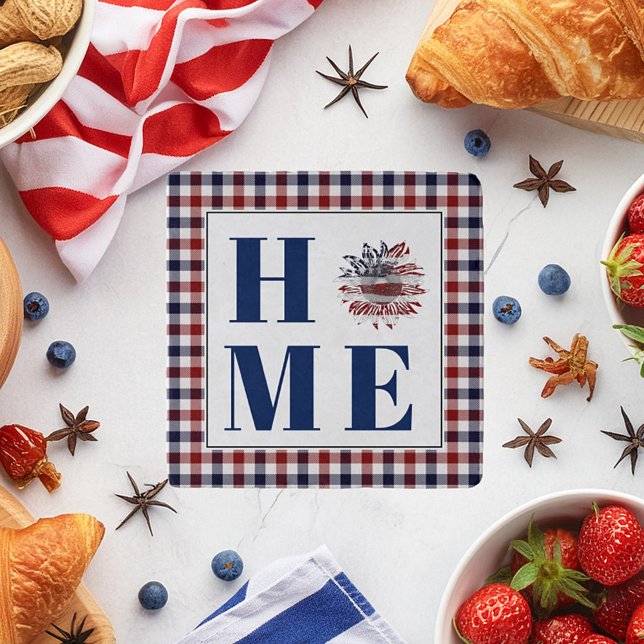 Buffalo check sunflower "Home"  Trivet (Creator Uploaded)