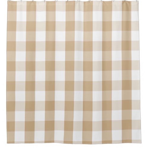 Buffalo Check Tan Shower Curtain