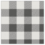 Buffalo Check White and Black Squares Plaid Fabric