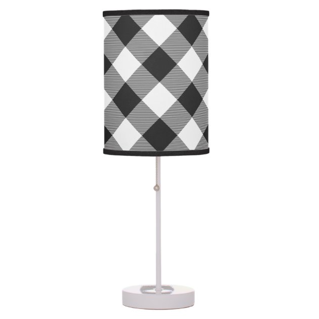 black buffalo plaid lamp shade