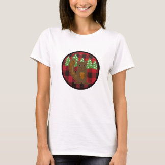 Buffalo Check Woodland Squirrel Holiday T-Shirt