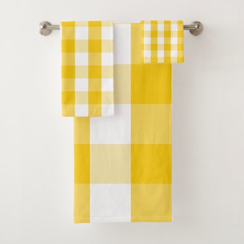 Buffalo Check _ Yellow Mustard Bath Towel Set
