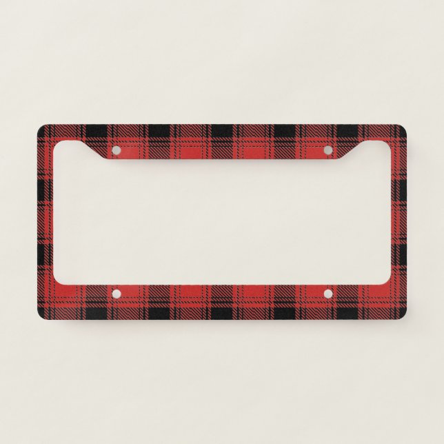 Buffalo Checks Plaid License Plate Frame (Front)