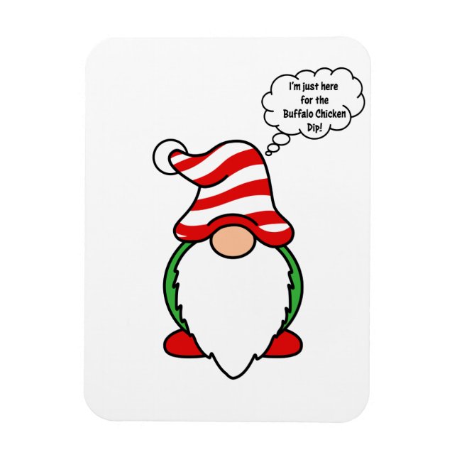 Buffalo chicken dip gnome magnet (Vertical)