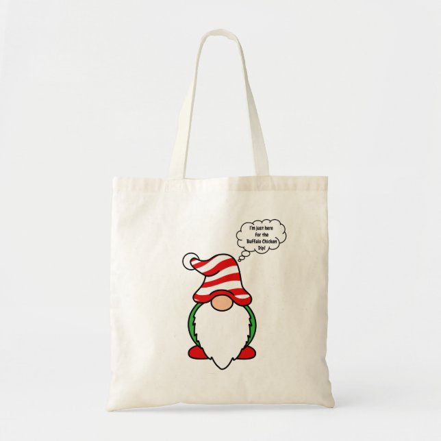 Buffalo chicken dip gnome tote bag (Front)