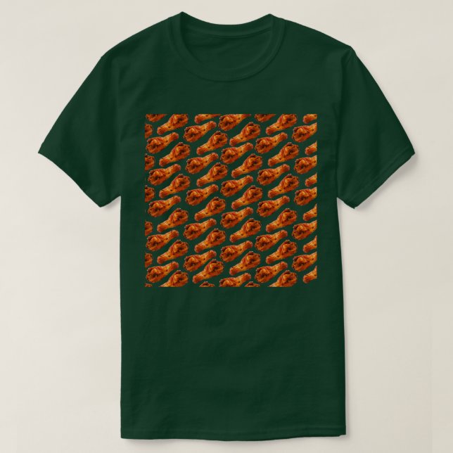 Buffalo Chicken Wing Pattern  T-Shirt (Design Front)