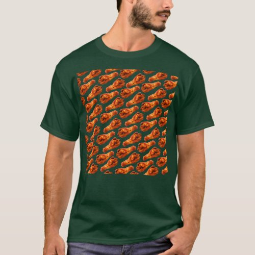 Buffalo Chicken Wing Pattern  T_Shirt