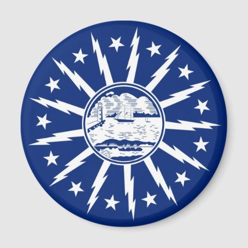 buffalo city flag united state america new york magnet