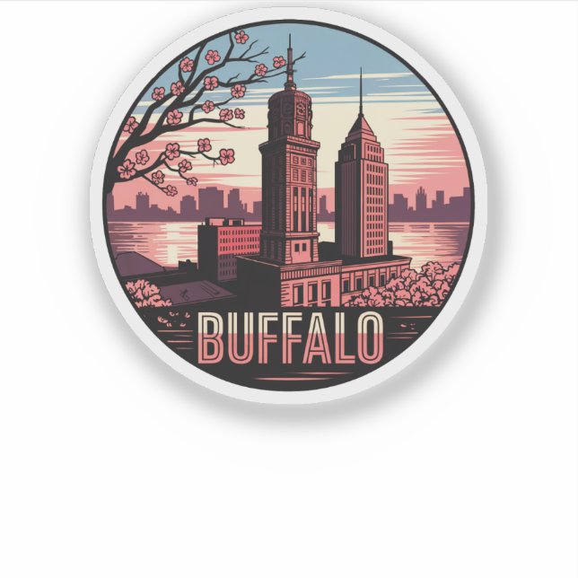 Buffalo City New York USA Sticker (Front)