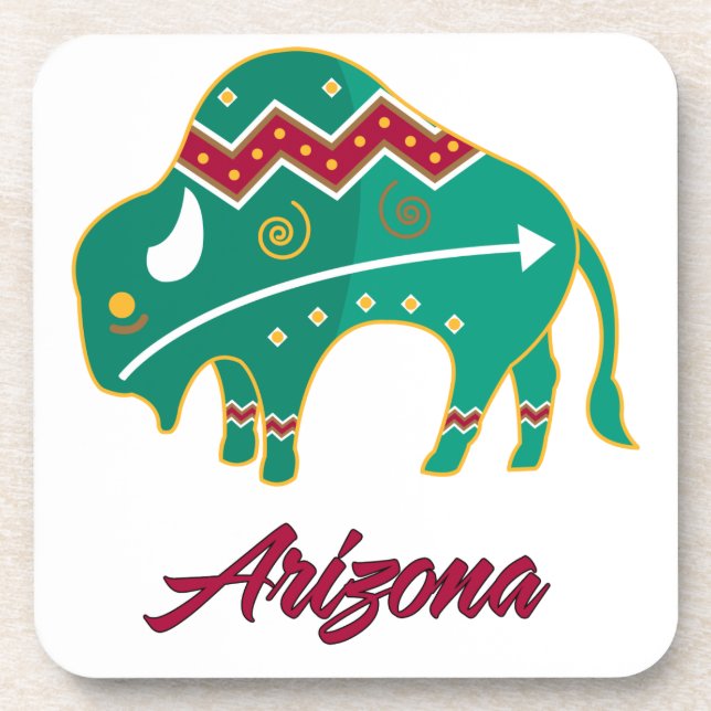 Buffalo Clan Arizona Drink Coaster (Front)