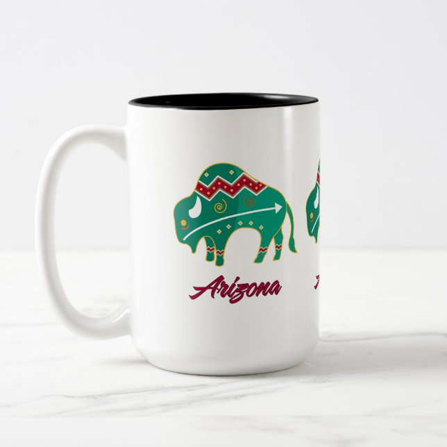 Buffalo Clan Arizona Two-Tone Coffee Mug (Left)