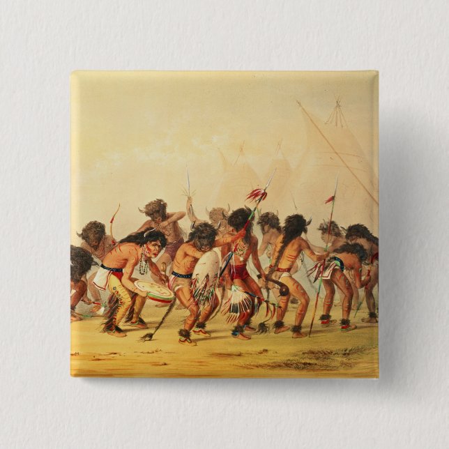 Buffalo Dance, c.1832 Pinback Button (Front)