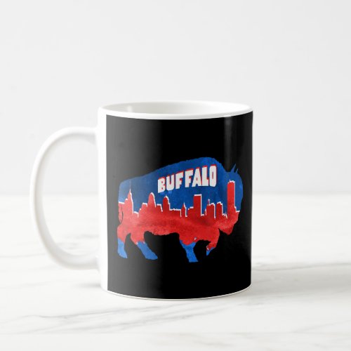 Buffalo Downtown City Skyline Ny New York Pride Bi Coffee Mug