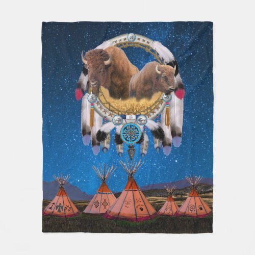 BUFFALO DREAM CATCHER FLEECE BLANKET