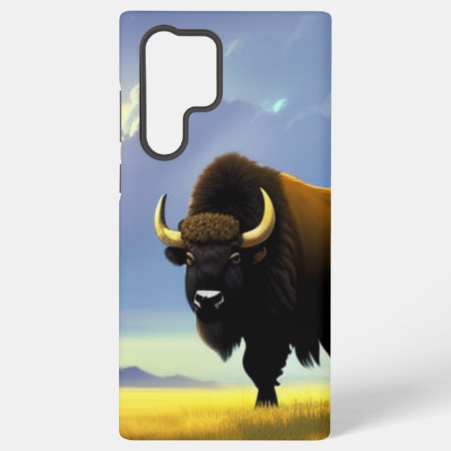 Buffalo Fields iPhone 13 Pro Slim Fit Case, Glossy Samsung Galaxy Case (Back)