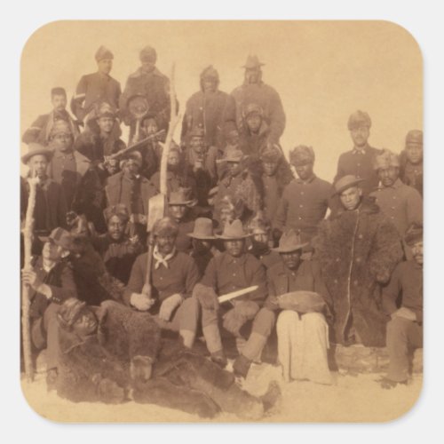 Buffalo Fighters of the US Black Cavalry Square Sticker
