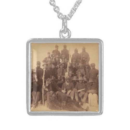 Buffalo Fighters of the US Black Cavalry Sterling Silver Necklace
