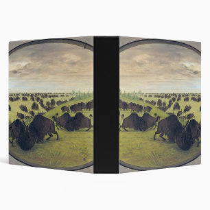 Buffalo fighting 3 ring binder
