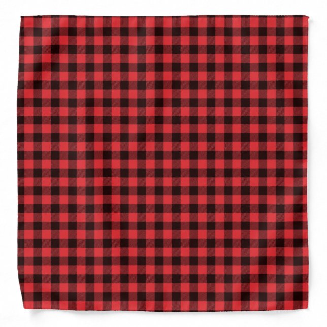 buffalo flannel plaid tartan face cover bandana (Front)