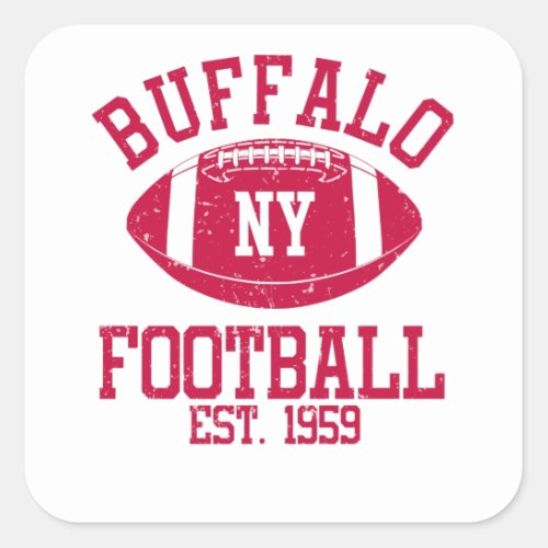 Buffalo Football Fan Gift Present Idea Square Sticker