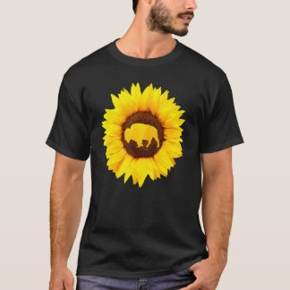 Buffalo For Women Men Tamaraw Bison Sunflower T-Shirt