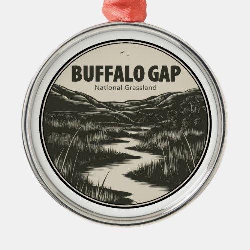 Buffalo Gap National Grassland Stream Metal Ornament