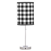 Buffalo Gingham Black And White Check Plaid Therma Table Lamp (Back)