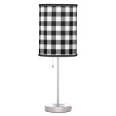 Buffalo Gingham Black And White Check Plaid Therma Table Lamp (Right)