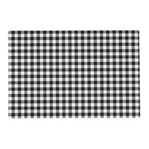Buffalo Gingham Black And White Check Plaid Wrappi Placemat