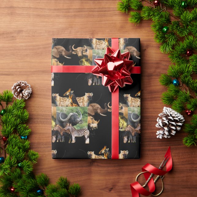 Buffalo Grass wildlife frame Wrapping Paper (Holiday Gift)