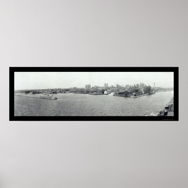 Buffalo Harbor, NY Photo 1925 Poster (Front)