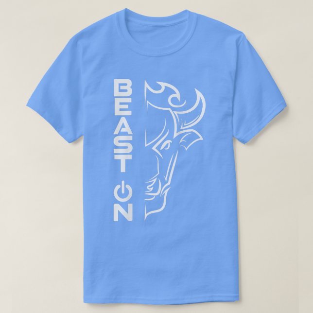 Buffalo HeadBeast On GymGym Motivation Fitness Say T-Shirt (Design Front)
