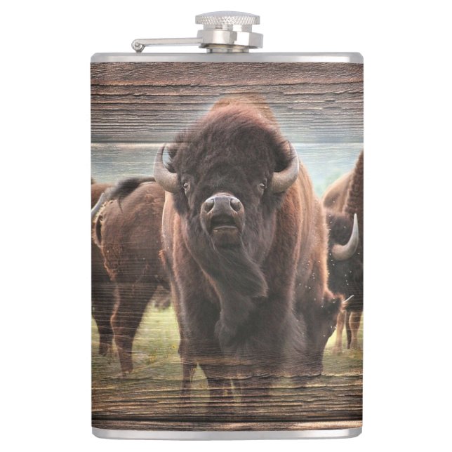 Buffalo Herd Flask (Front)