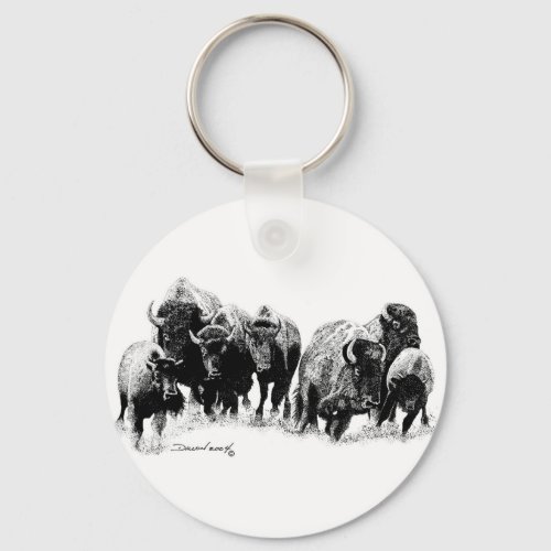 Buffalo Herd Keychain