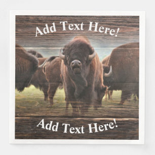 Buffalo Herd Paper Dinner Napkins
