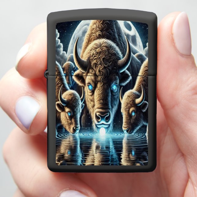 Buffalo Herd’s Mystical Connection to Cosmos Zippo Lighter (In Hand)