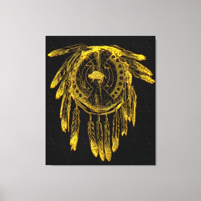 Buffalo Hide Shield 1 Wrapped Canvas Print (Front)