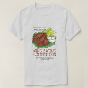 Buffalo Hot Chicken Wings Wing Eating Competition T-Shirt