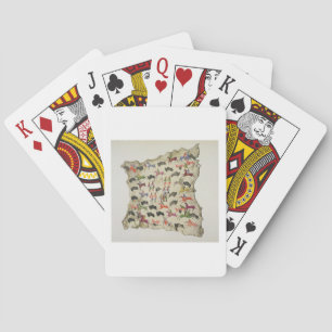 Buffalo hunt (pigment on elk-skin) poker cards